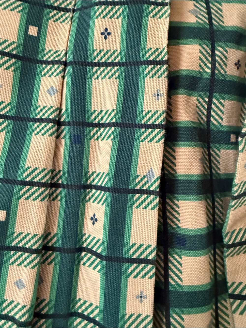 Noble Clothing Green & Cream Plaid Pleated Skort - Picture 5 of 8